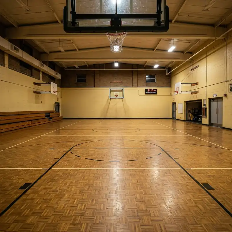 Pacific Court Complex gym floor